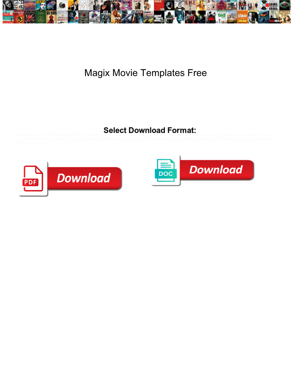 Magix Movie Templates Free