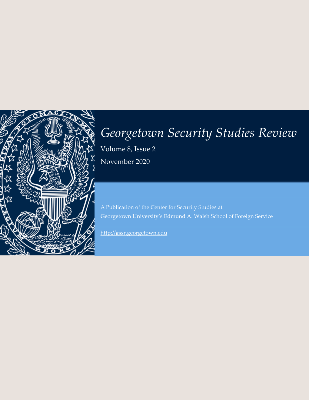 Georgetown Security Studies Review