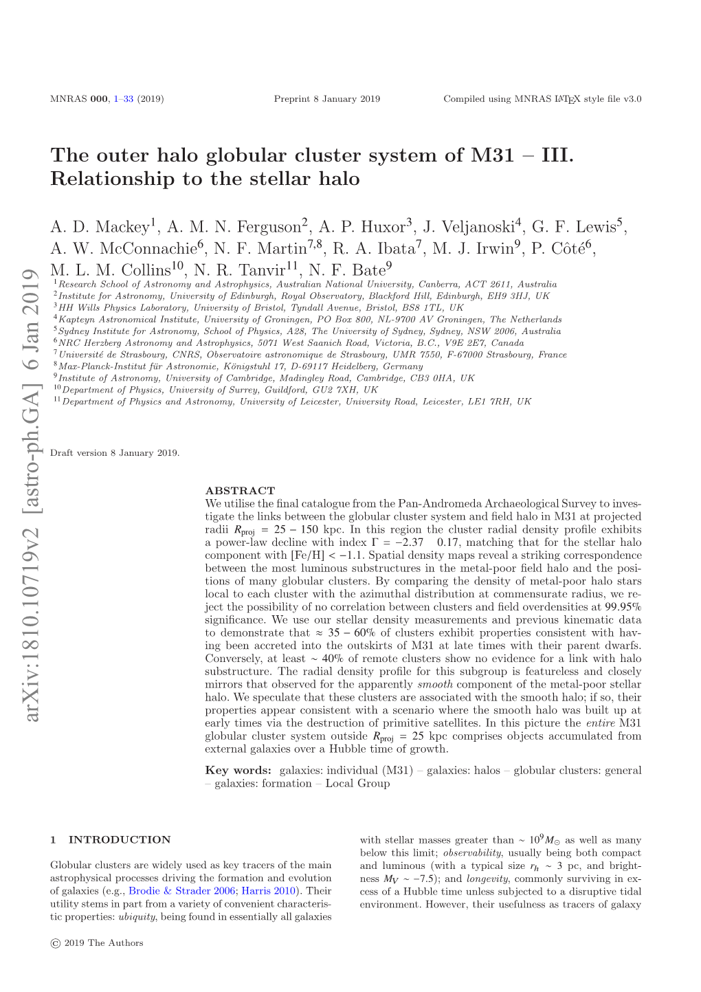 The Outer Halo Globular Cluster System of M31-III. Relationship to The