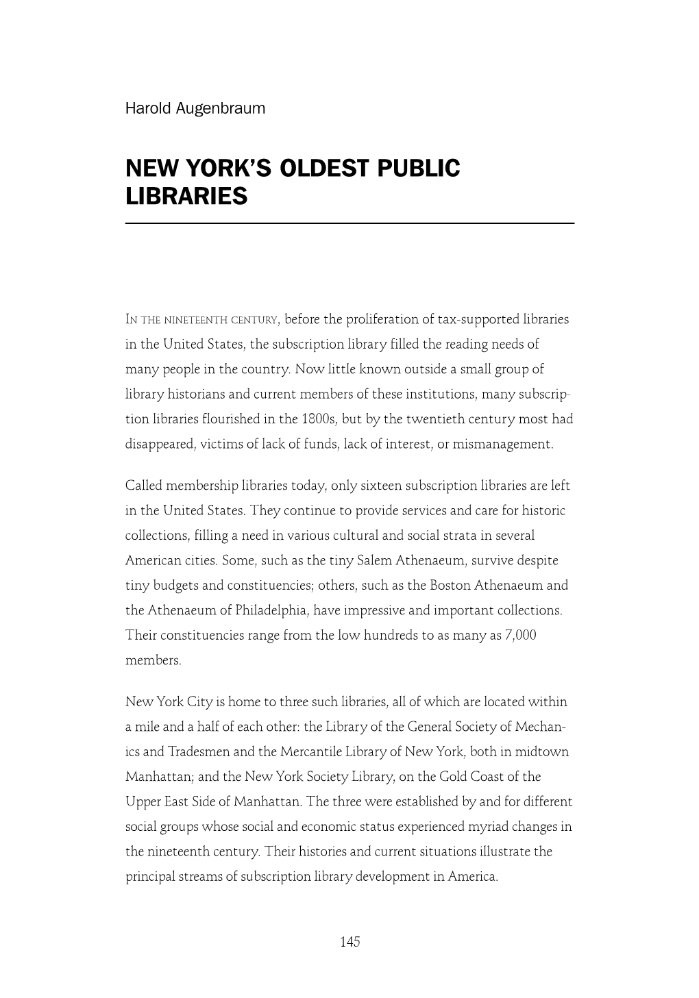 New York's Oldest Public Libraries