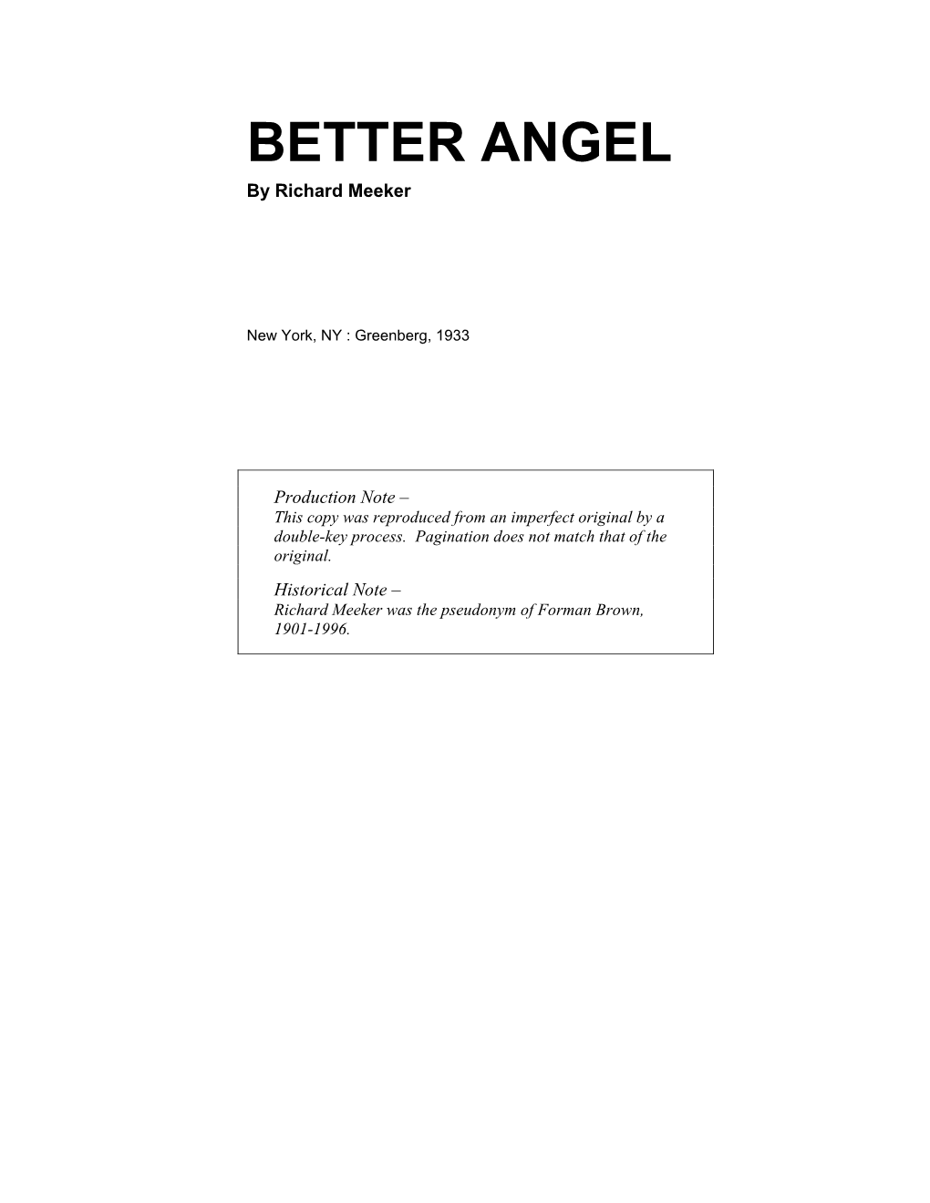 Better Angel