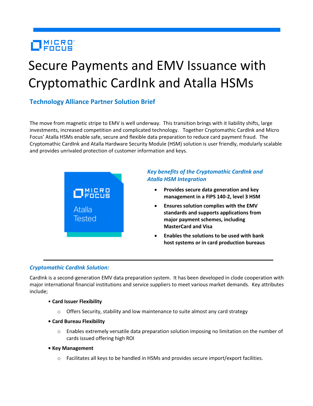 Secure Payments and EMV Issuance with Cryptomathic Cardink And