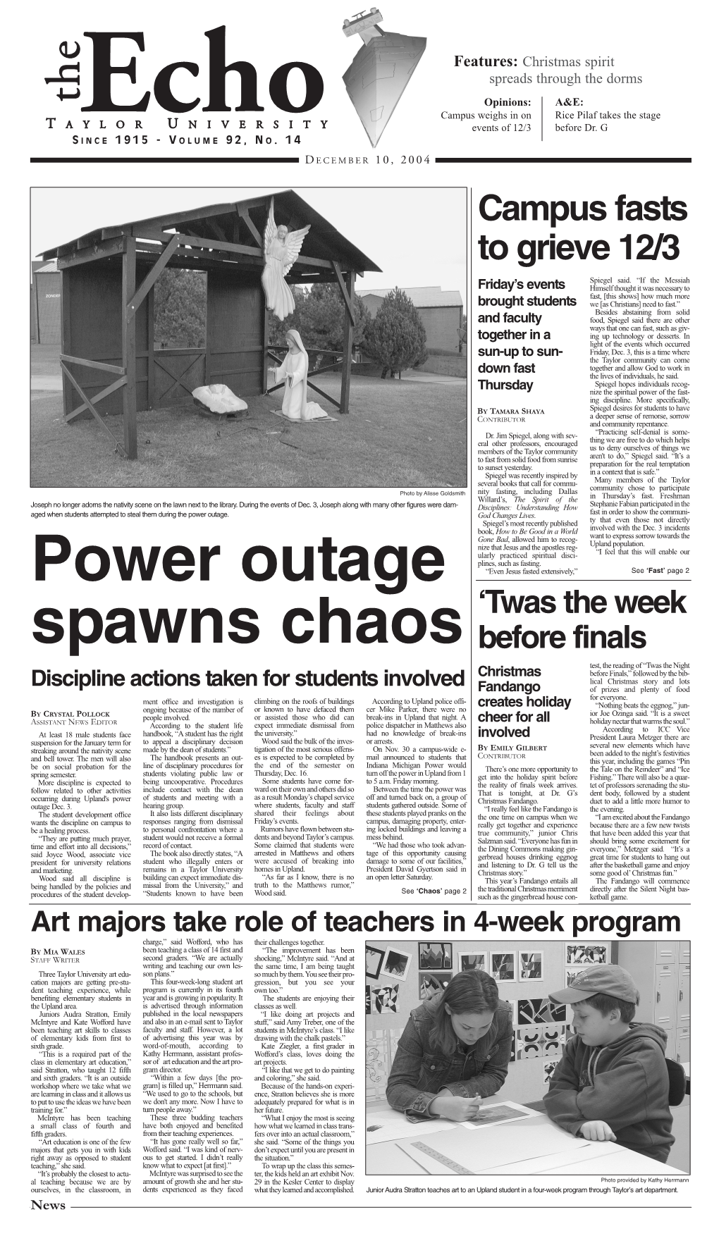 The Echo: December 10, 2004