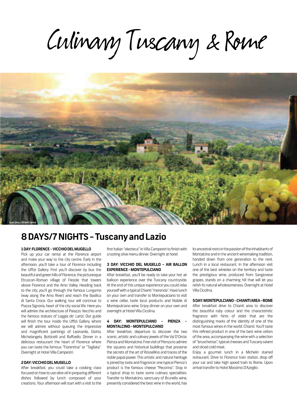 Culinary Tuscany and Rome