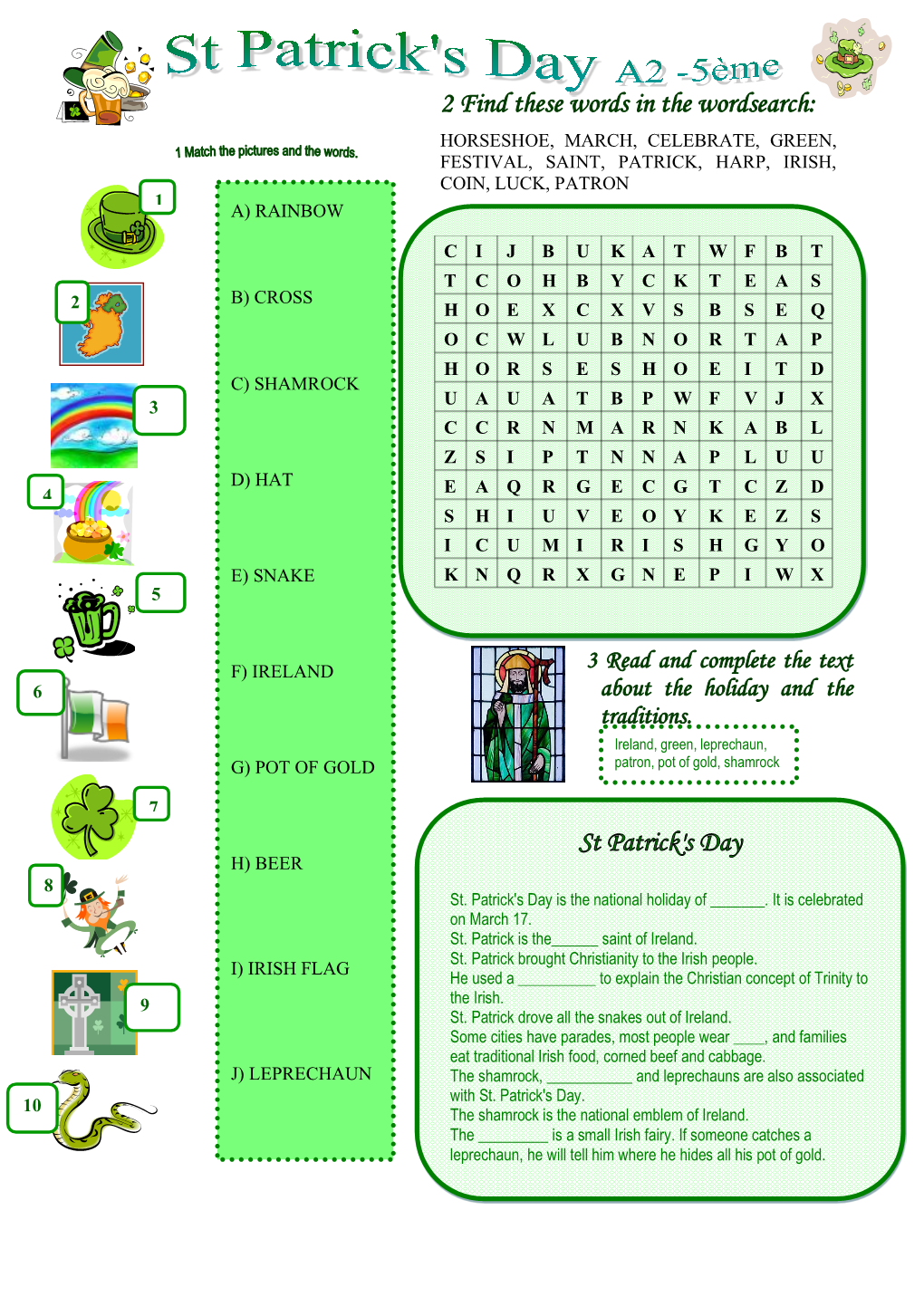 2 Find These Words in the Wordsearch