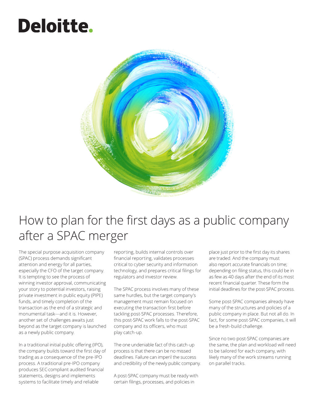 How to Plan for the First Days As a Public Company After a SPAC Merger