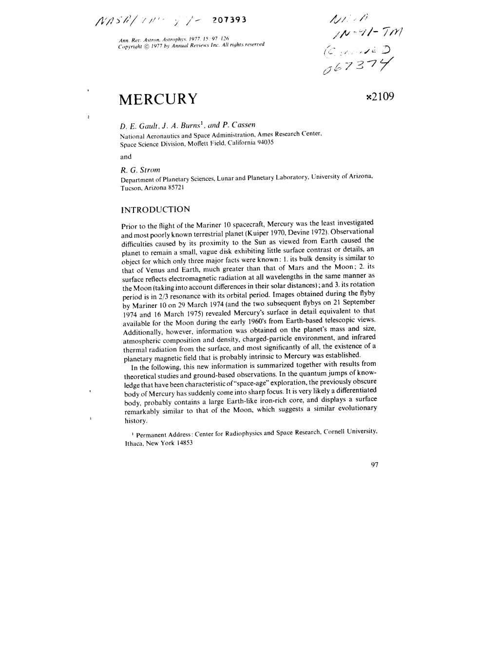 MERCURY X2109