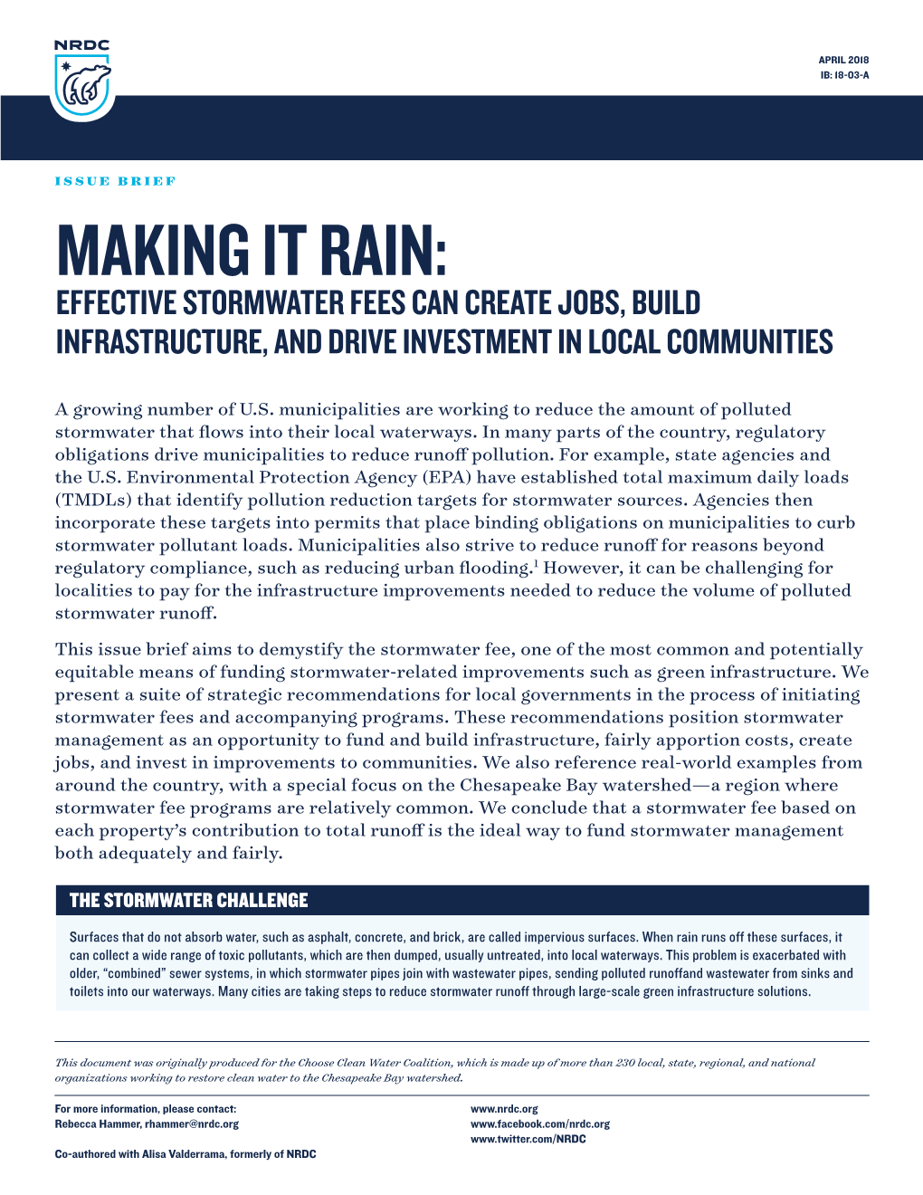 Effective Stormwater Fees Can Create Jobs, Build Infrastructure, and Drive Investment in Local Communities