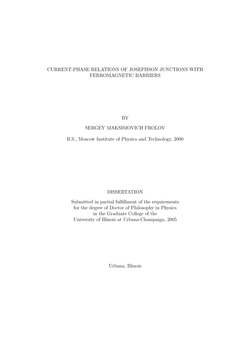 Current-Phase Relations of Josephson Junctions with Ferromagnetic Barriers