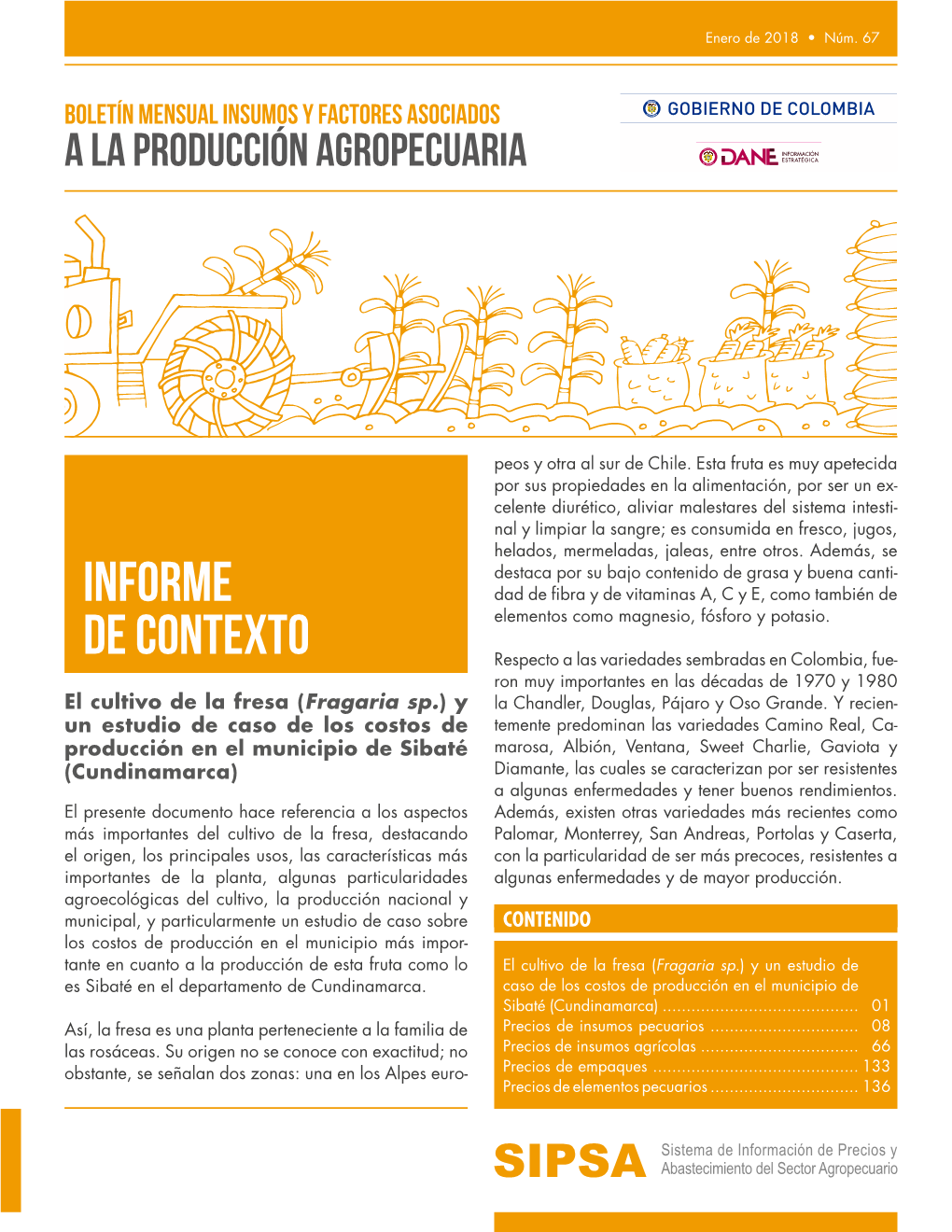 Boletín Mensual Insumos Y Factores Asociados a La Producción Agropecuaria