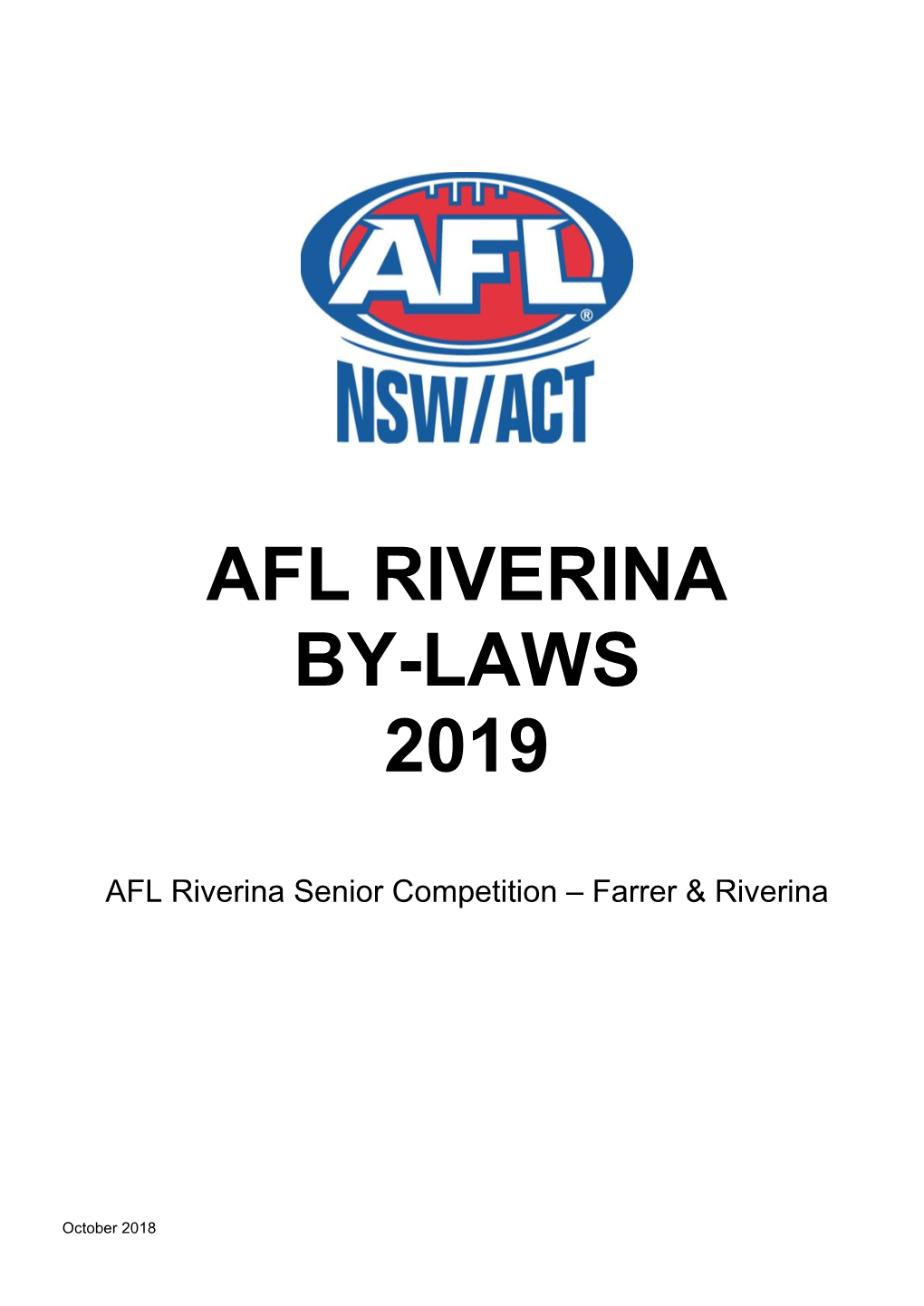 Afl Riverina By-Laws 2019