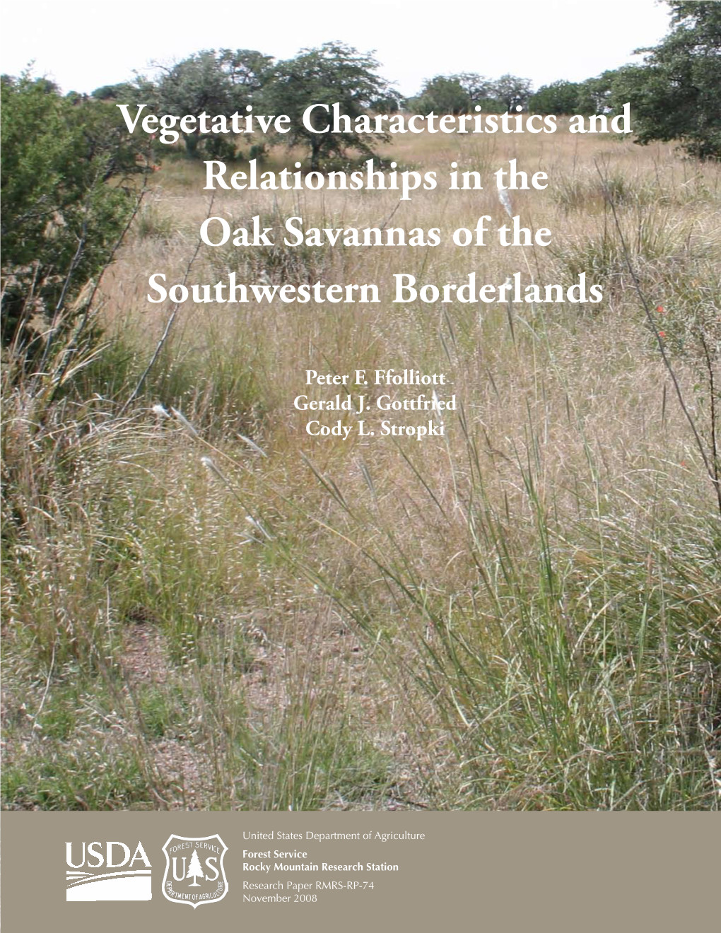 Vegetative Characteristics and Relationships in the Oak Savannas of the Southwestern Borderlands