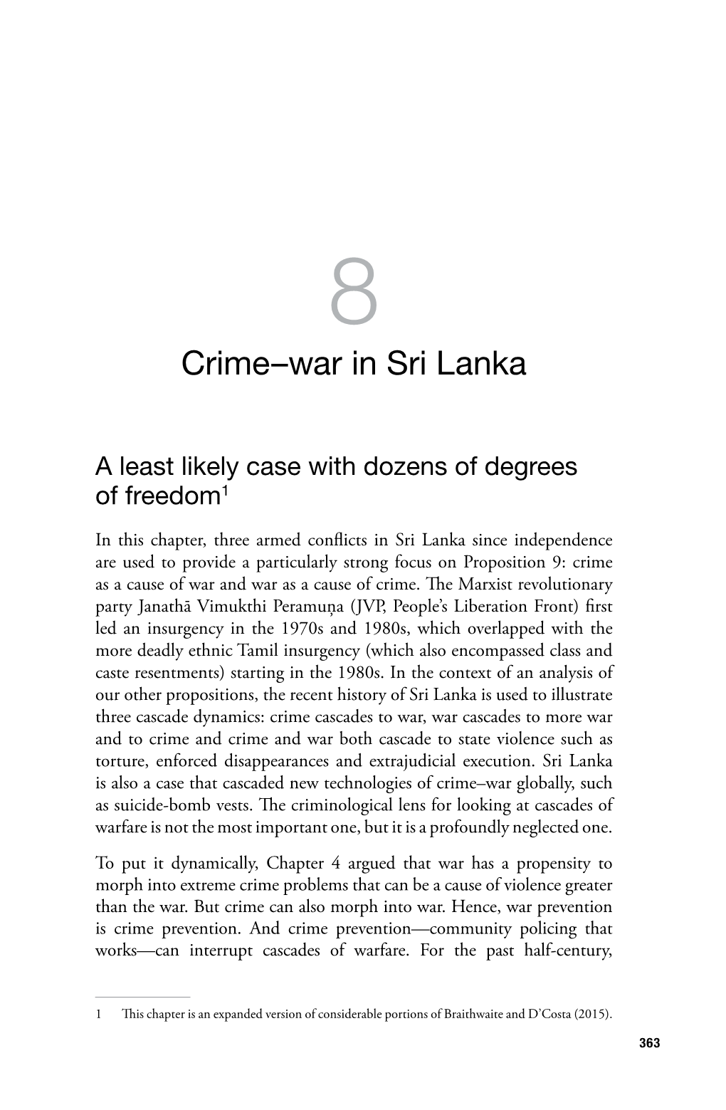 8. Crime–War in Sri Lanka