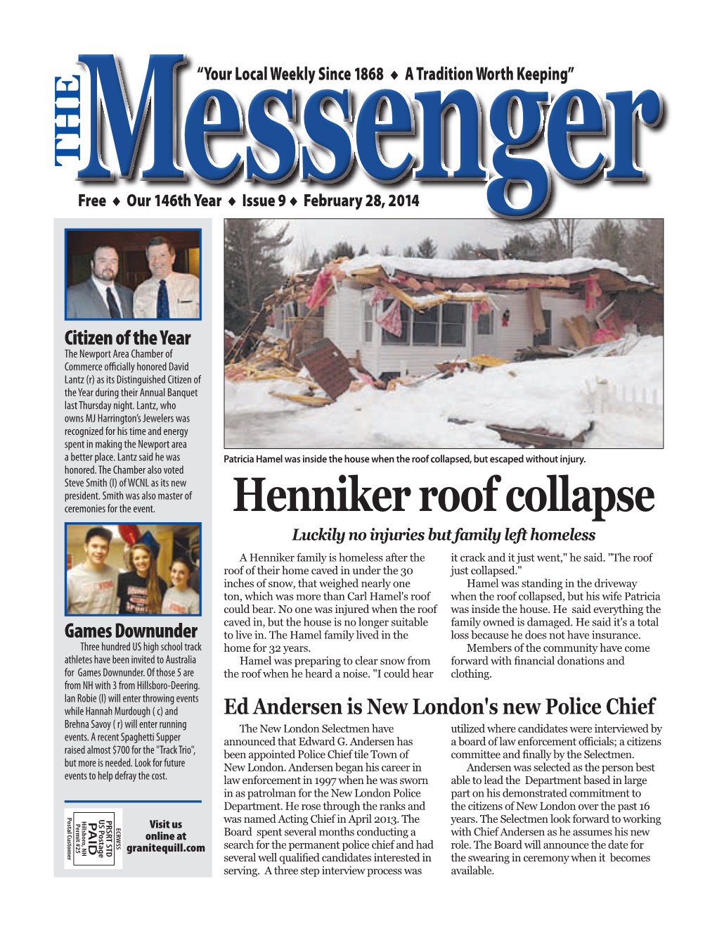 Henniker Roof Collapse Luckily No Injuries but Family Left Homeless a Henniker Family Is Homeless After the It Crack and It Just Went," He Said