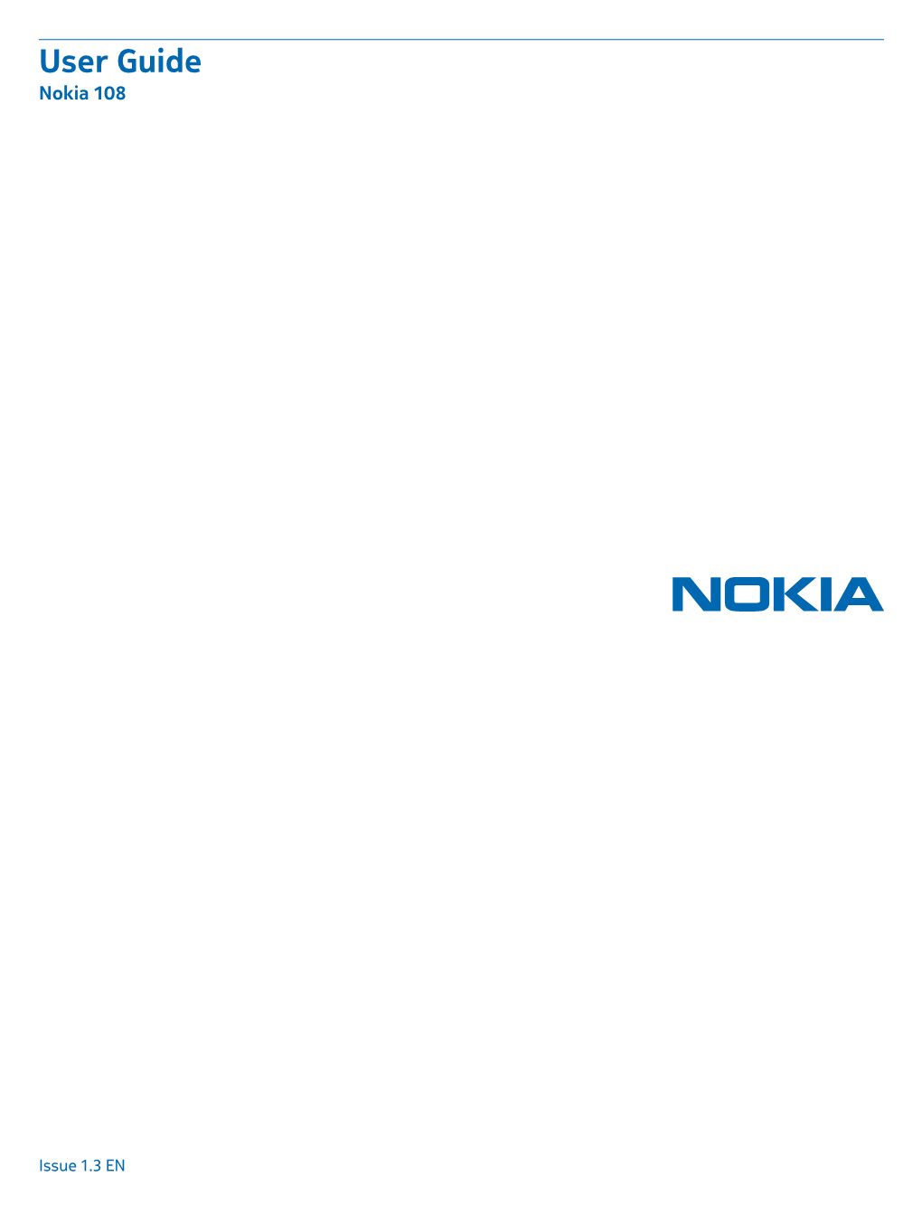 Nokia 108 User Guide