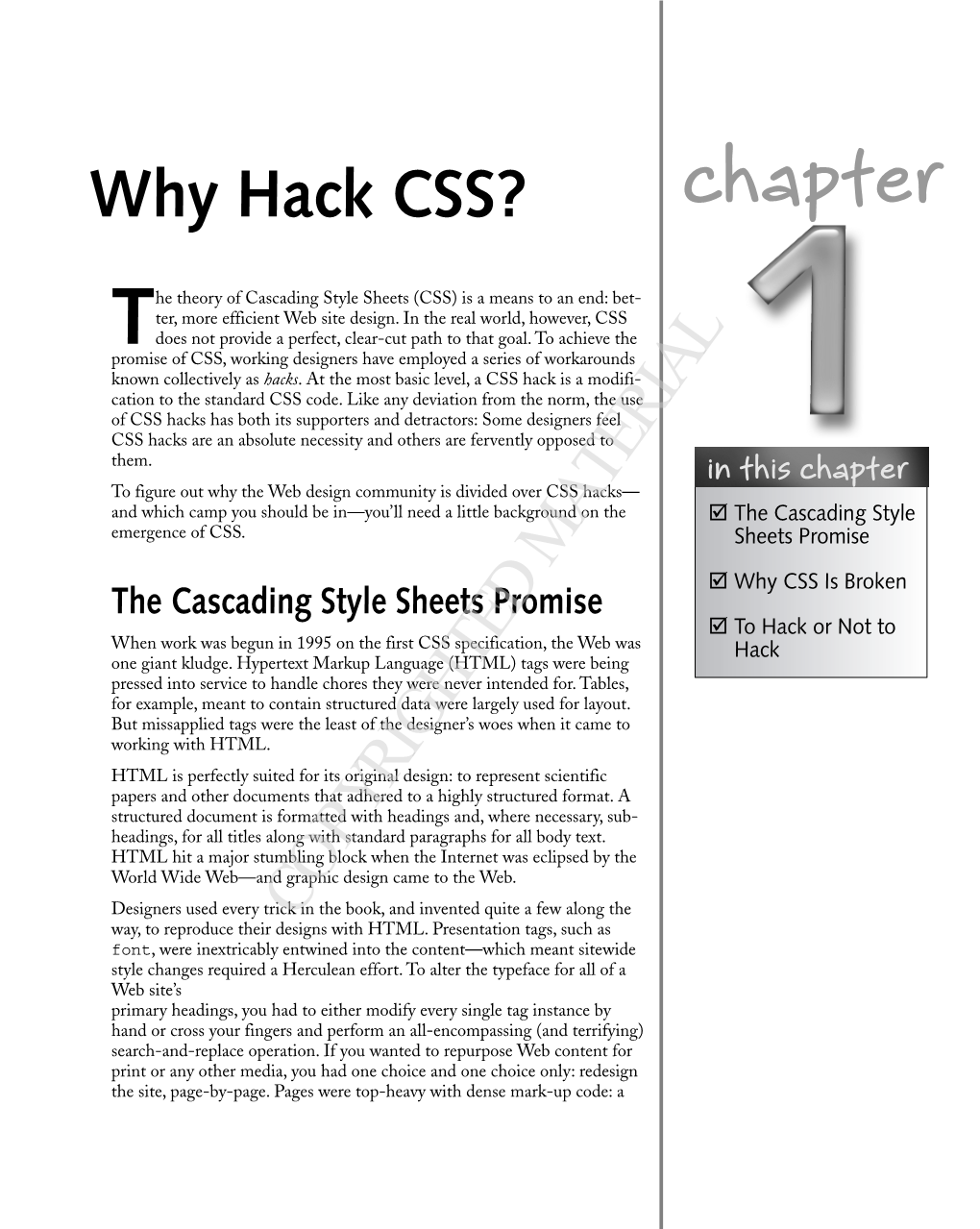 Why Hack CSS? Chapter