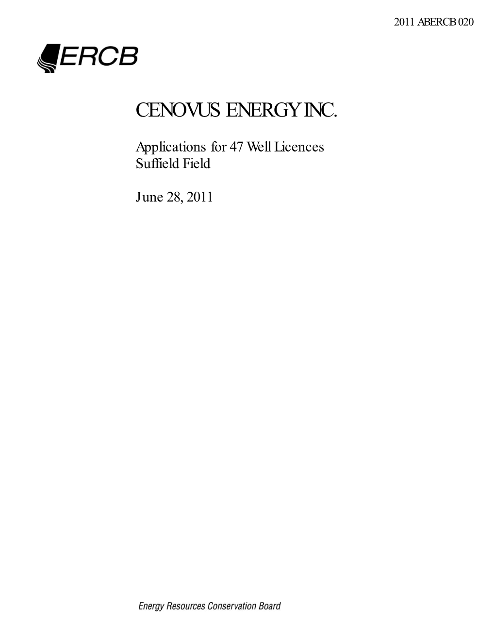 Decision 2011-020: Cenovus Energy Inc