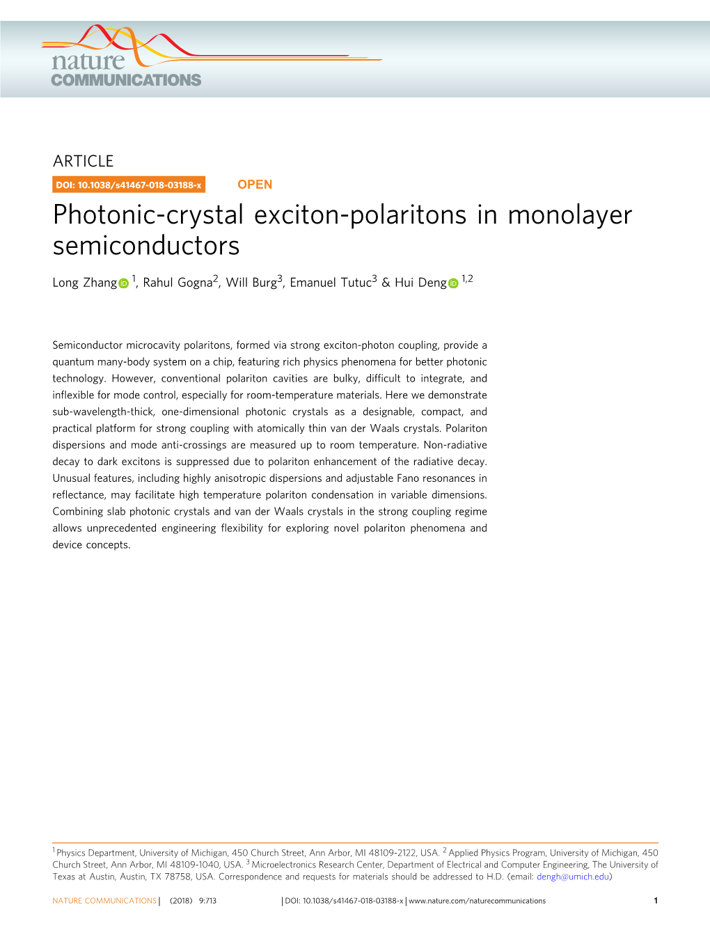 Photonic-Crystal Exciton-Polaritons in Monolayer Semiconductors