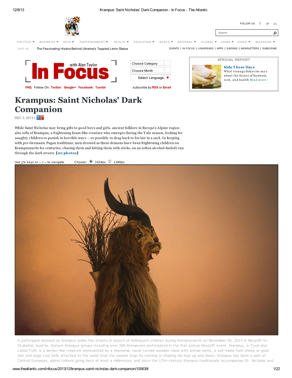Krampus: Saint Nicholas' Dark Companion - in Focus - the Atlantic