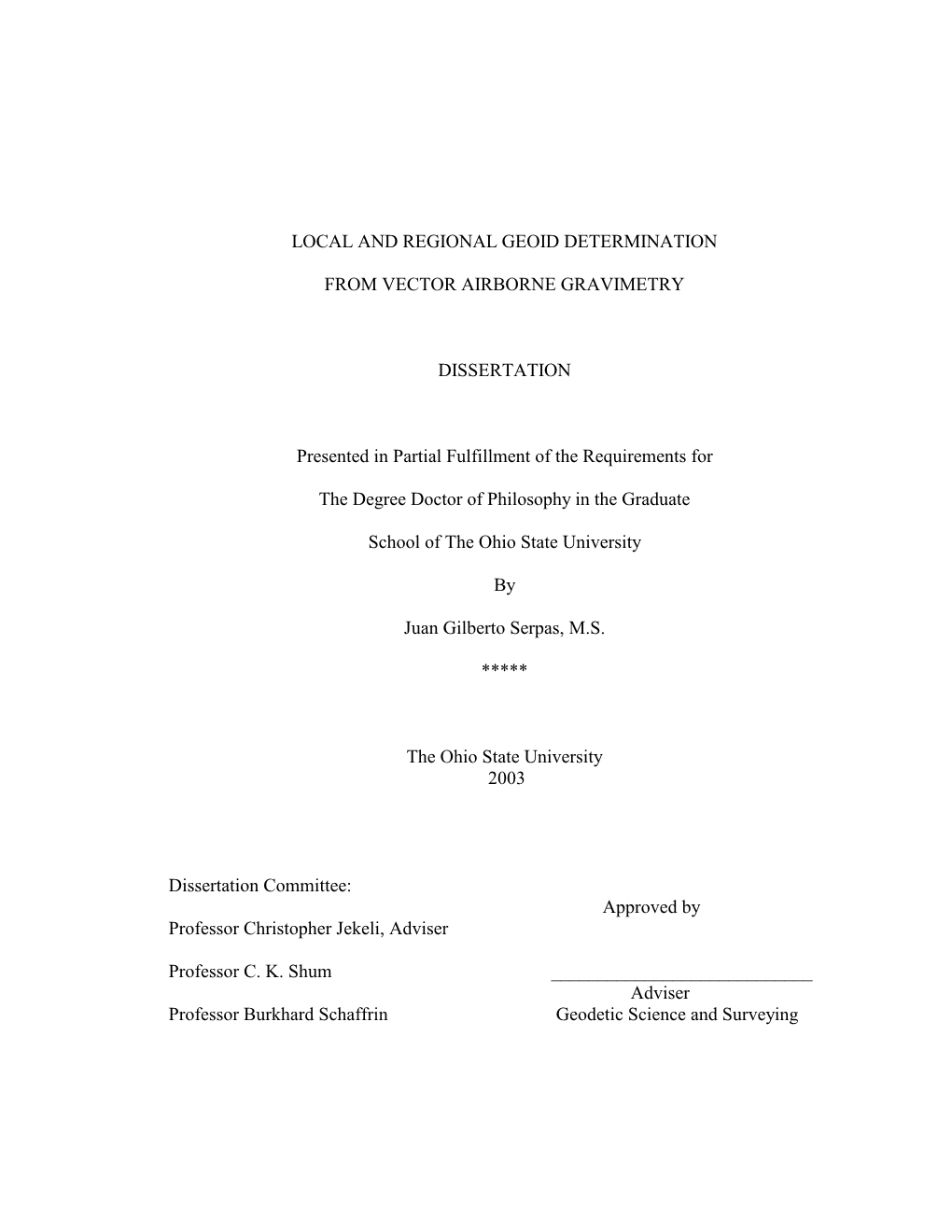 Local and Regional Geoid Determination