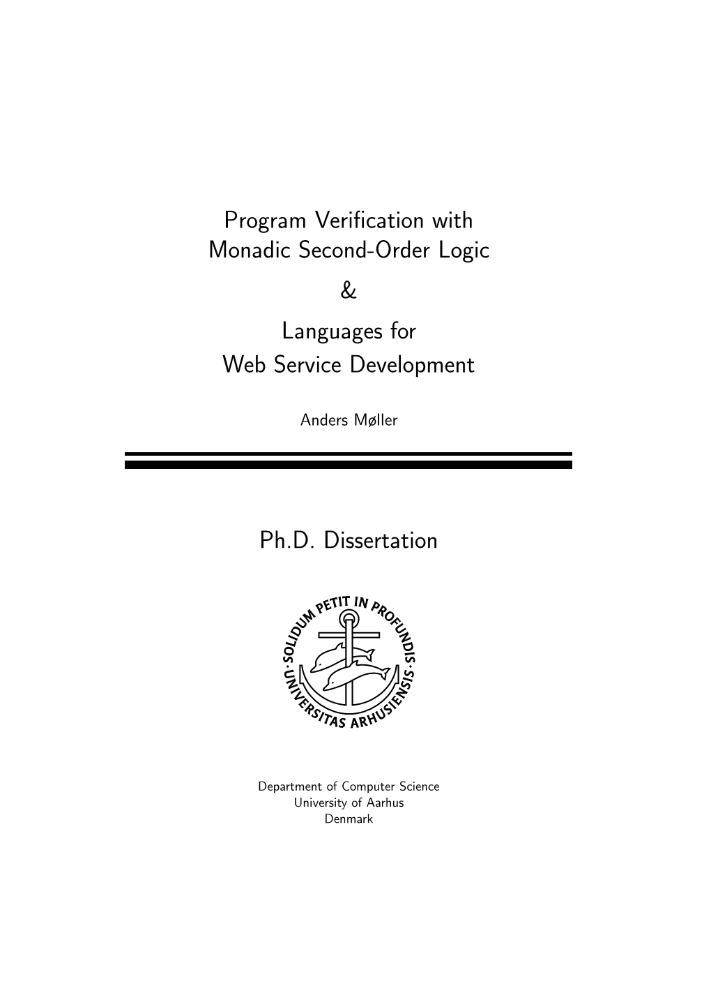Program Verification with Monadic Second-Order Logic & Languages