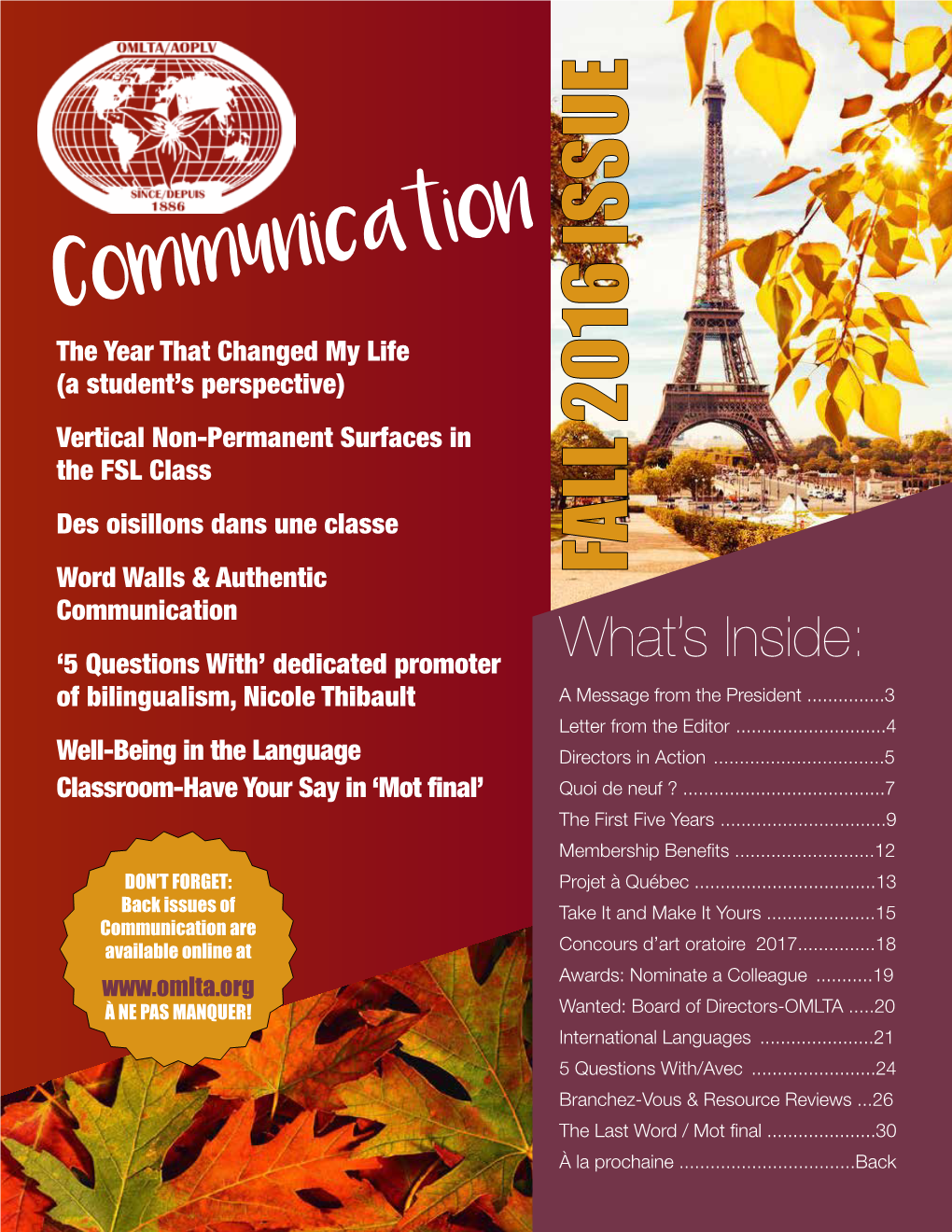 Fall 2016 Issue of Communication