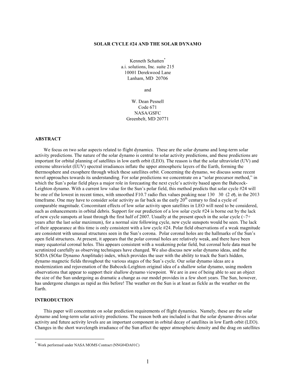 Solar Cycle #24 and the Solar Dynamo