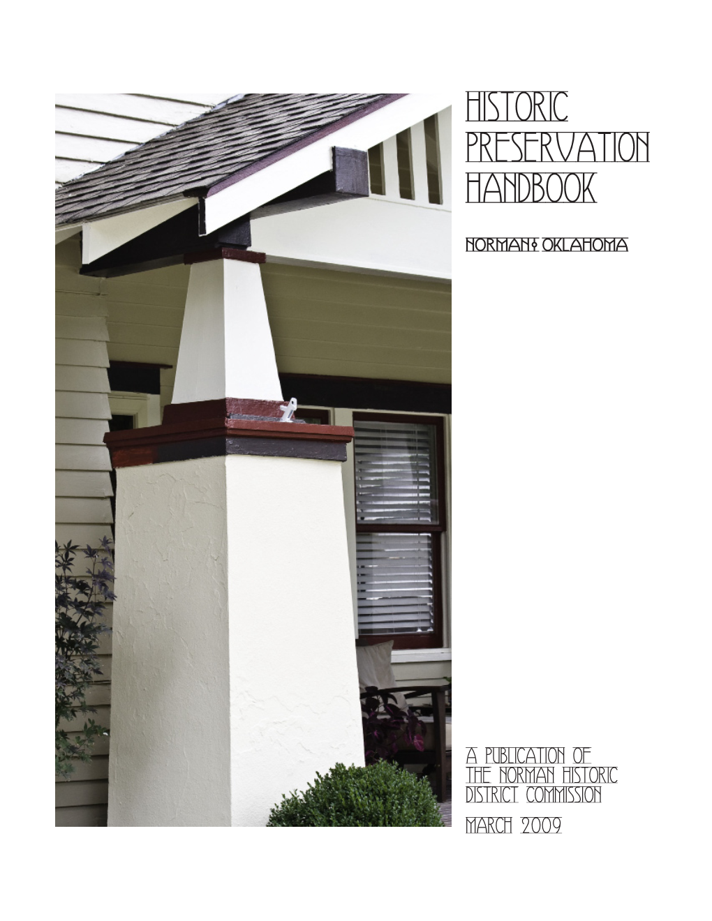 HISTORIC PRESERVATION HANDBOOK Norman, Oklahoma