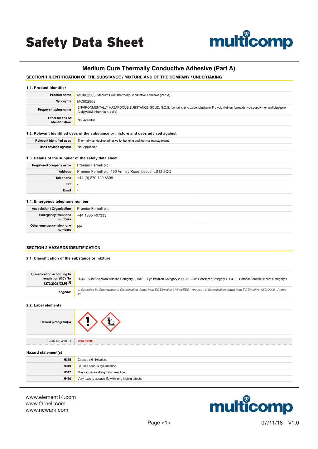 Safety Data Sheet