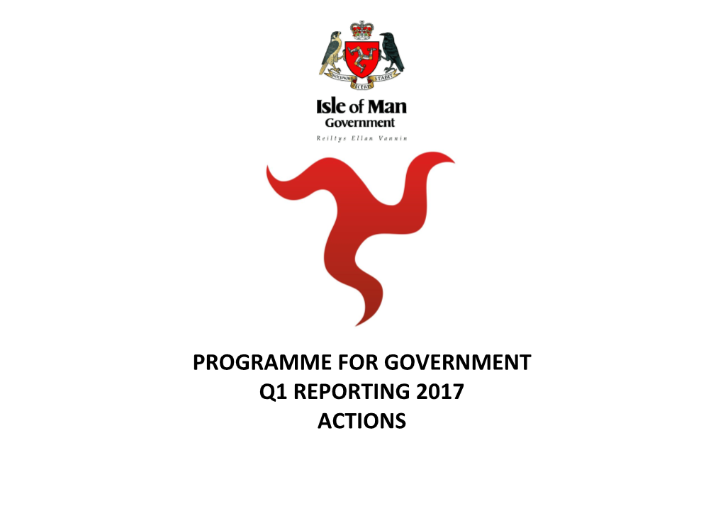 Programme for Government Q1 Reporting 2017 Actions