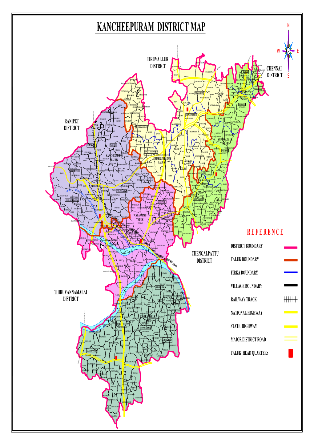 Kancheepuram District Map