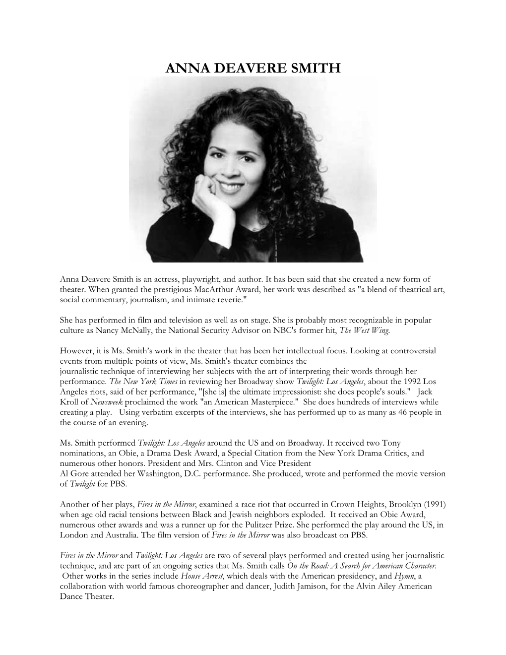 Anna Deavere Smith