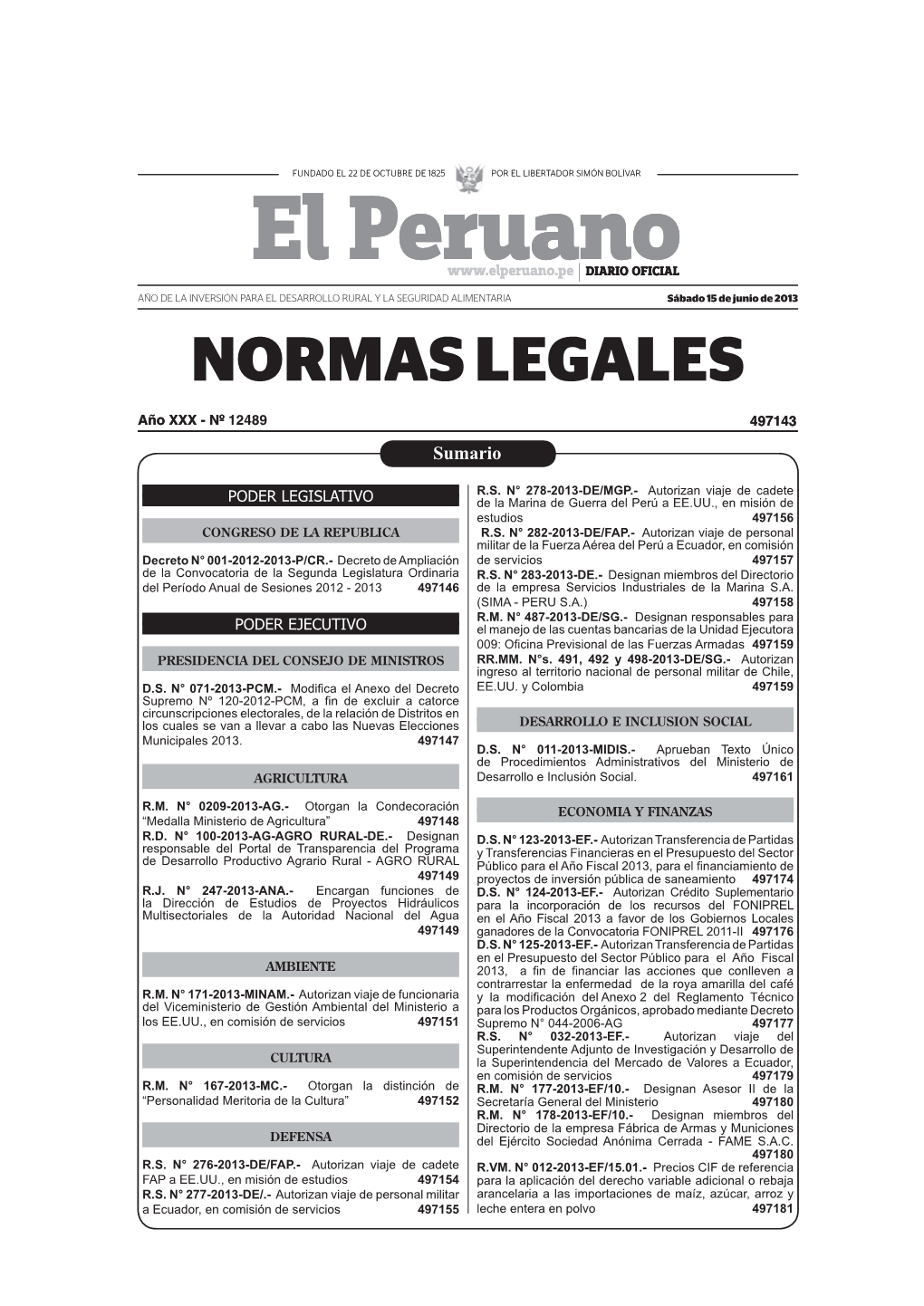 Cuadernillo De Normas Legales