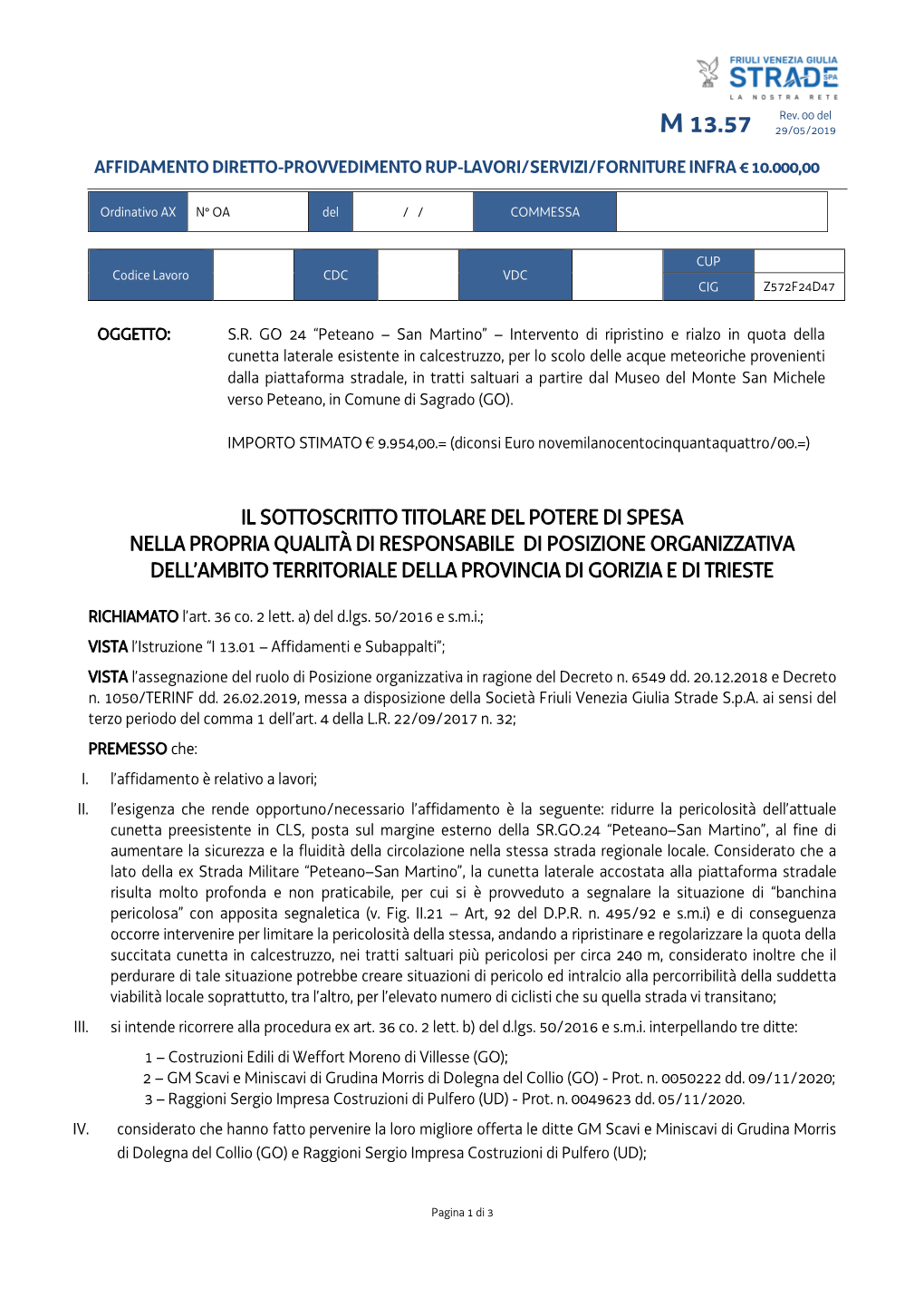 Il Sottoscritto Titolare Del Potere Di Spesa Nella Propria Qualità Di Responsabile Di Posizione Organizzativa Dell'ambito Te