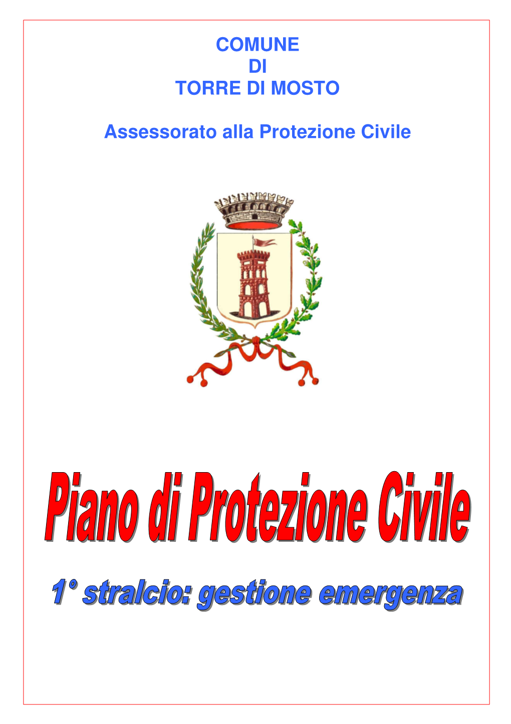 Piano Protezione Civile Torre Di Mosto