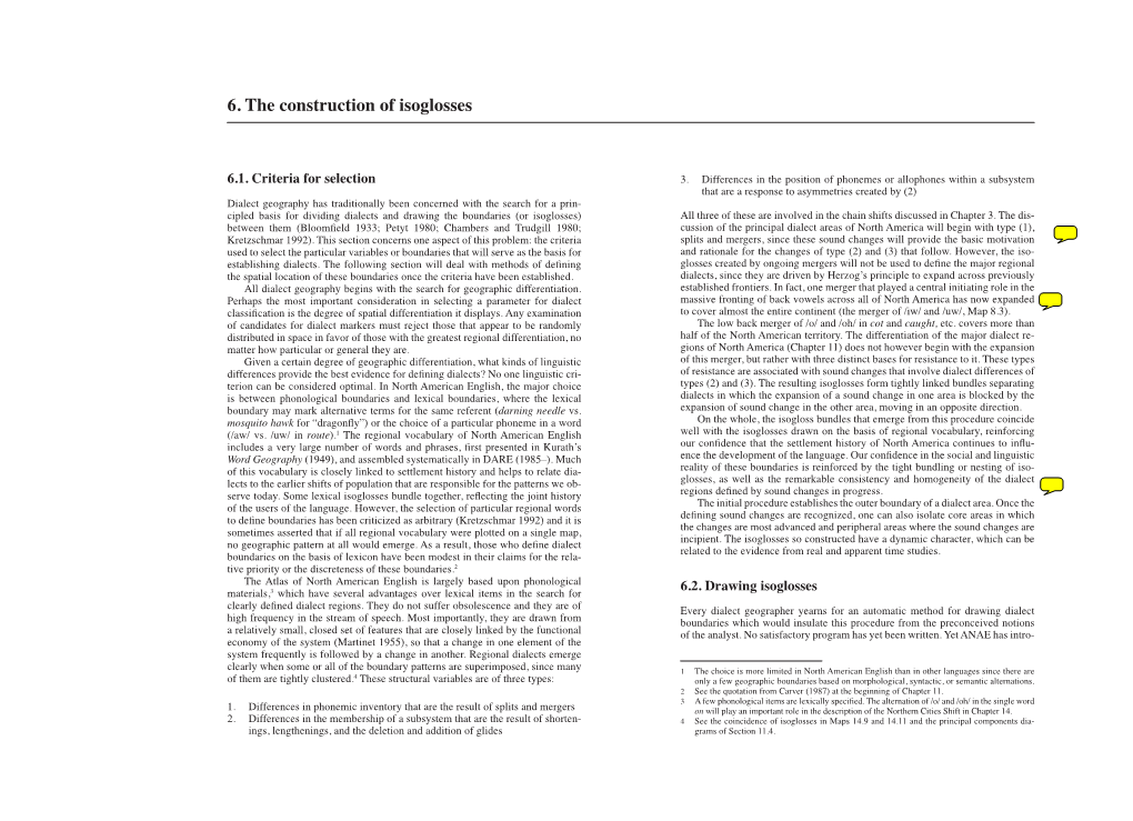 6. the Construction of Isoglosses