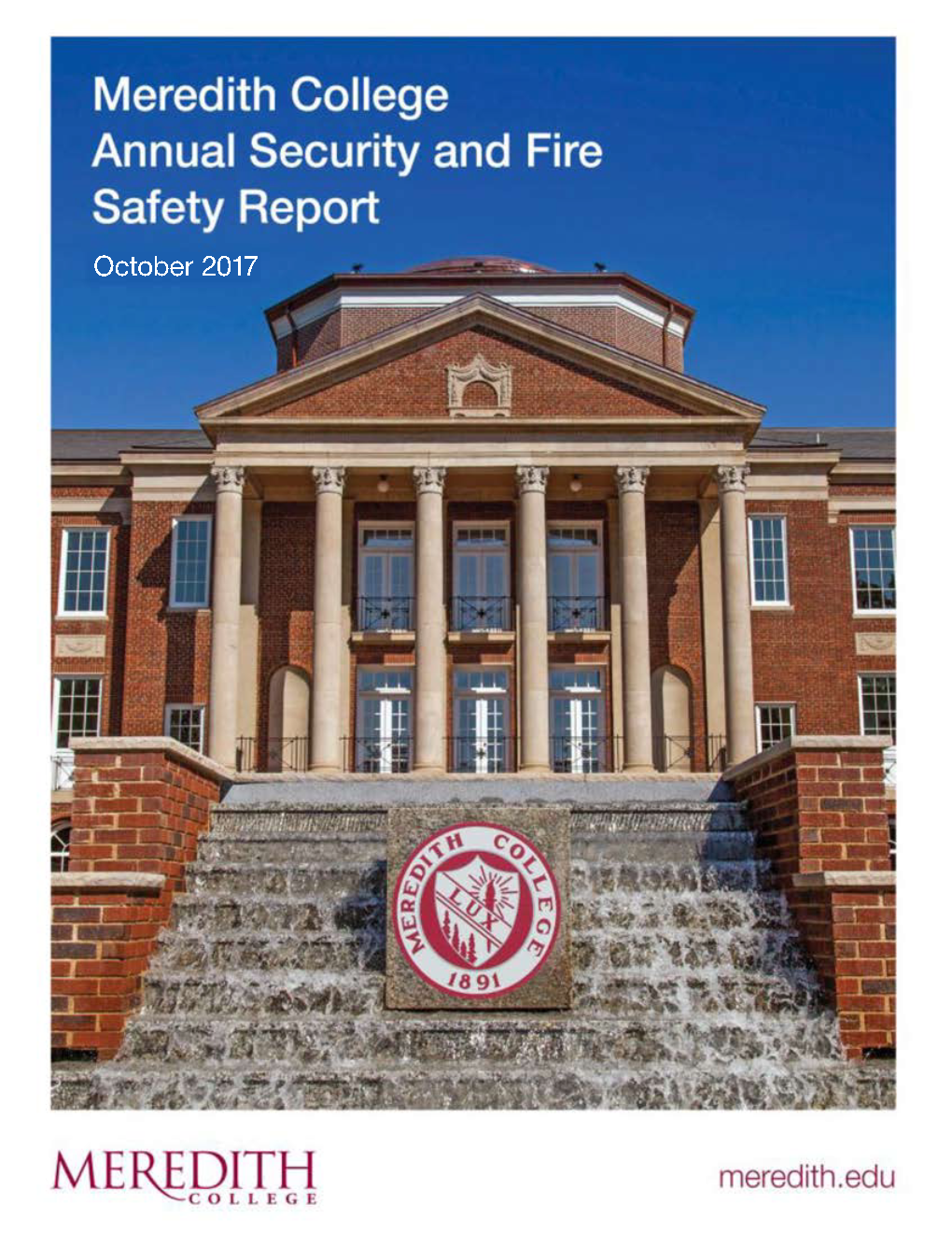 Meredith College Annual Security and Fire Safety Report 2016