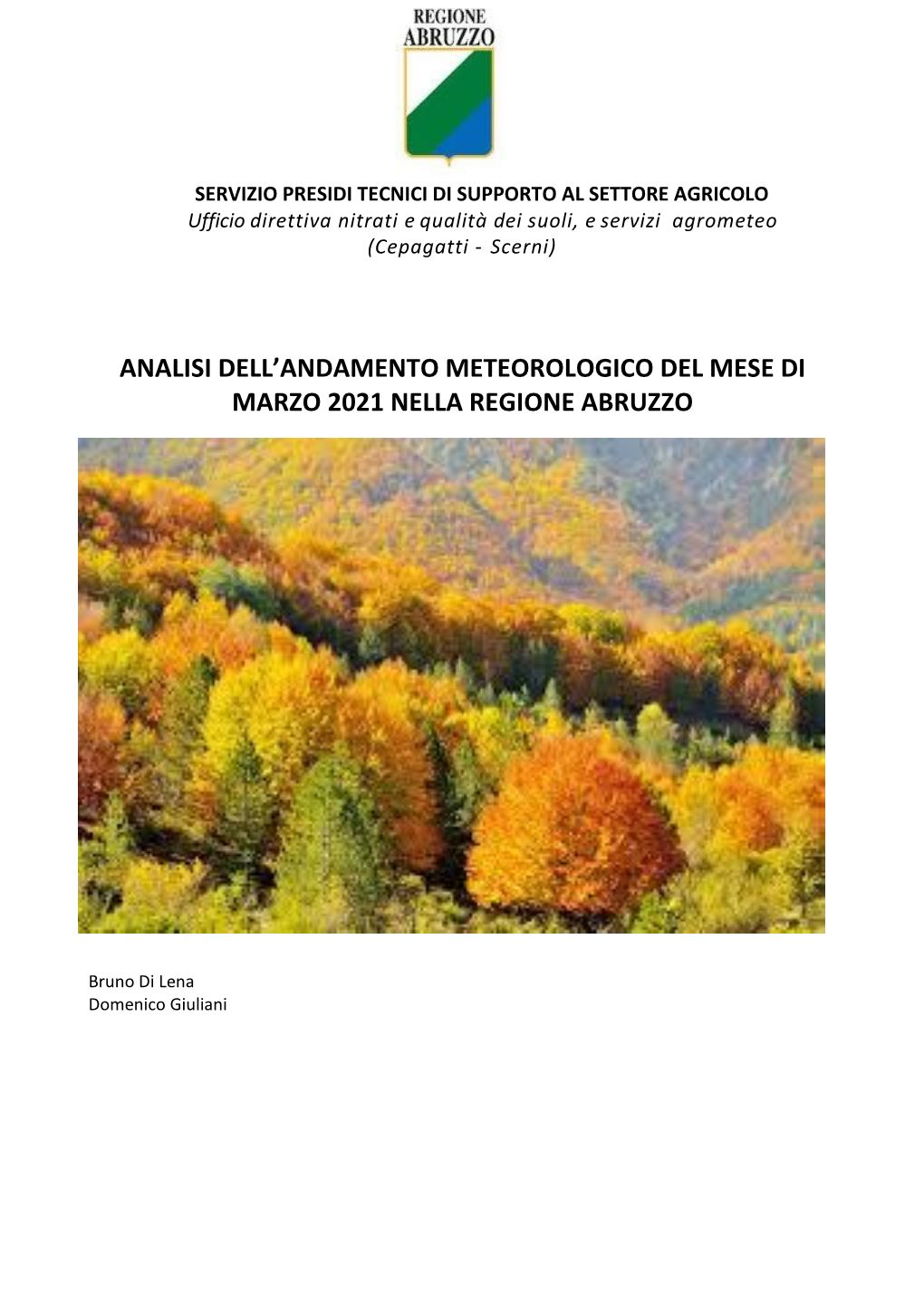 Report Meteorologico Marzo 2021