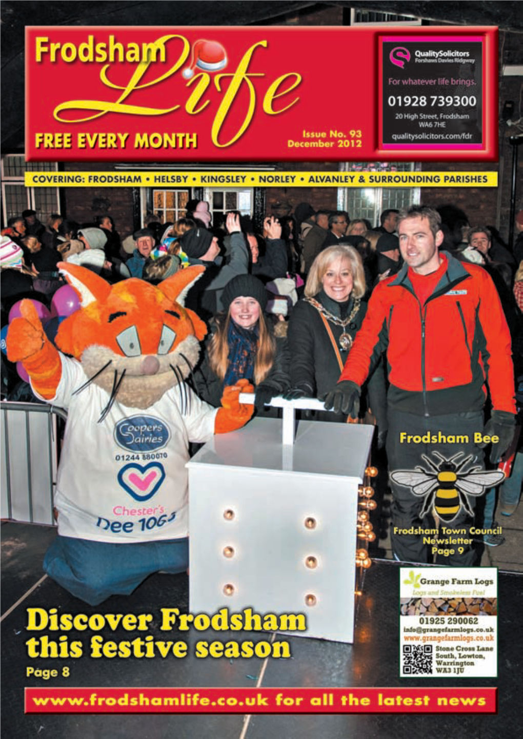 Discover Frodsham This Festive Season DISCOVER Frodsham This Christmas - Particularly Its Superb Collection of Independent Shops, Its Pubs and Its Restaurants