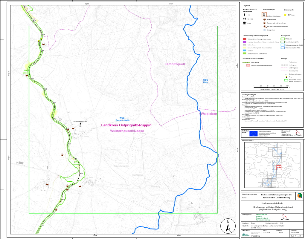 Landkreis Ostprignitz-Ruppin Wusterhausen/Dosse Dosse / Jäglitz Landesamt Für Umwelt, Gesundheit Und Verbraucherschutz, Stand Bis März 2013