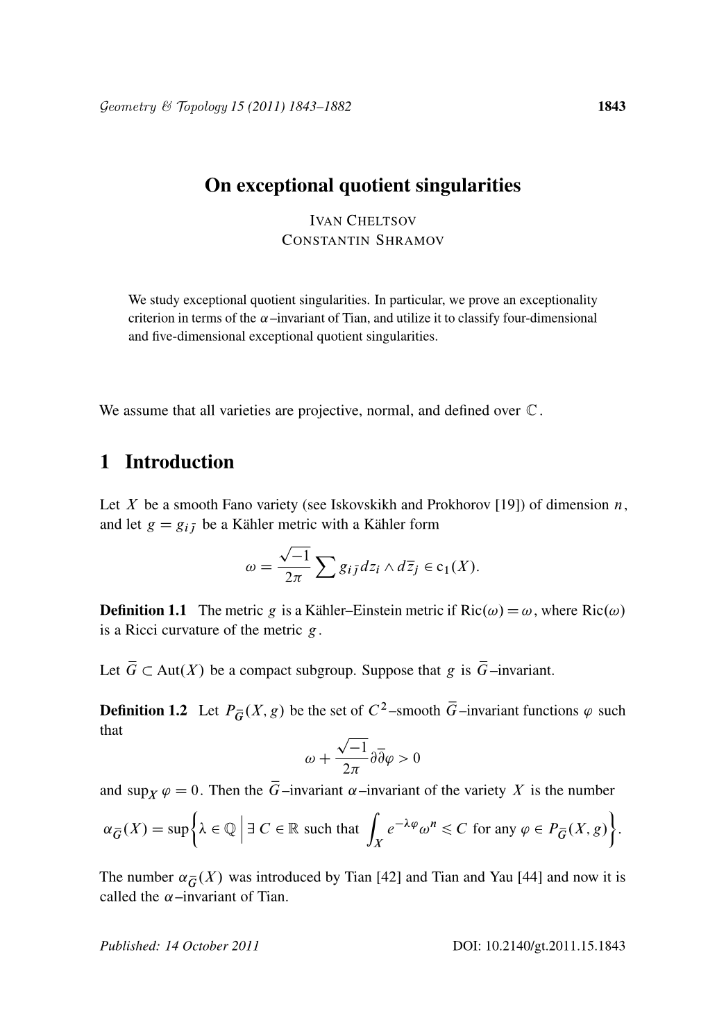 On Exceptional Quotient Singularities