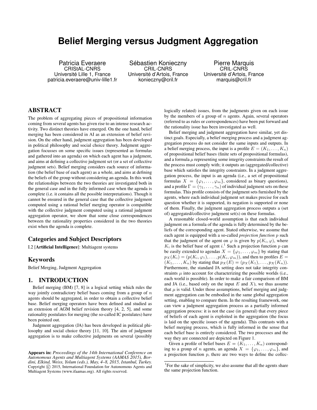 Belief Merging Versus Judgment Aggregation