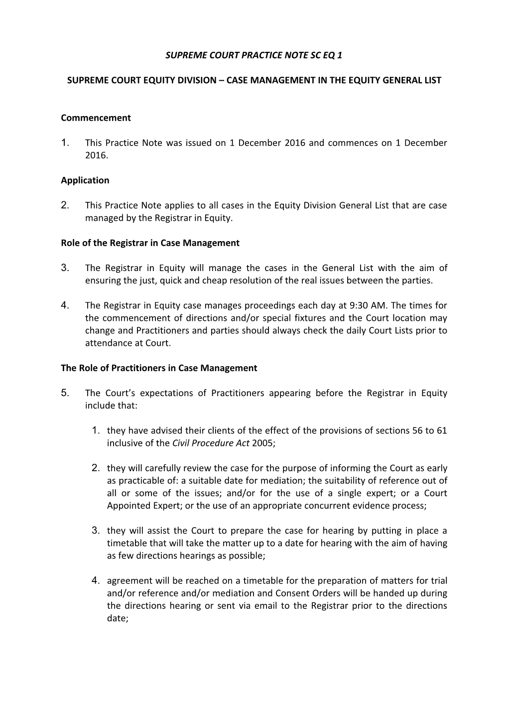 Draft Amendment To