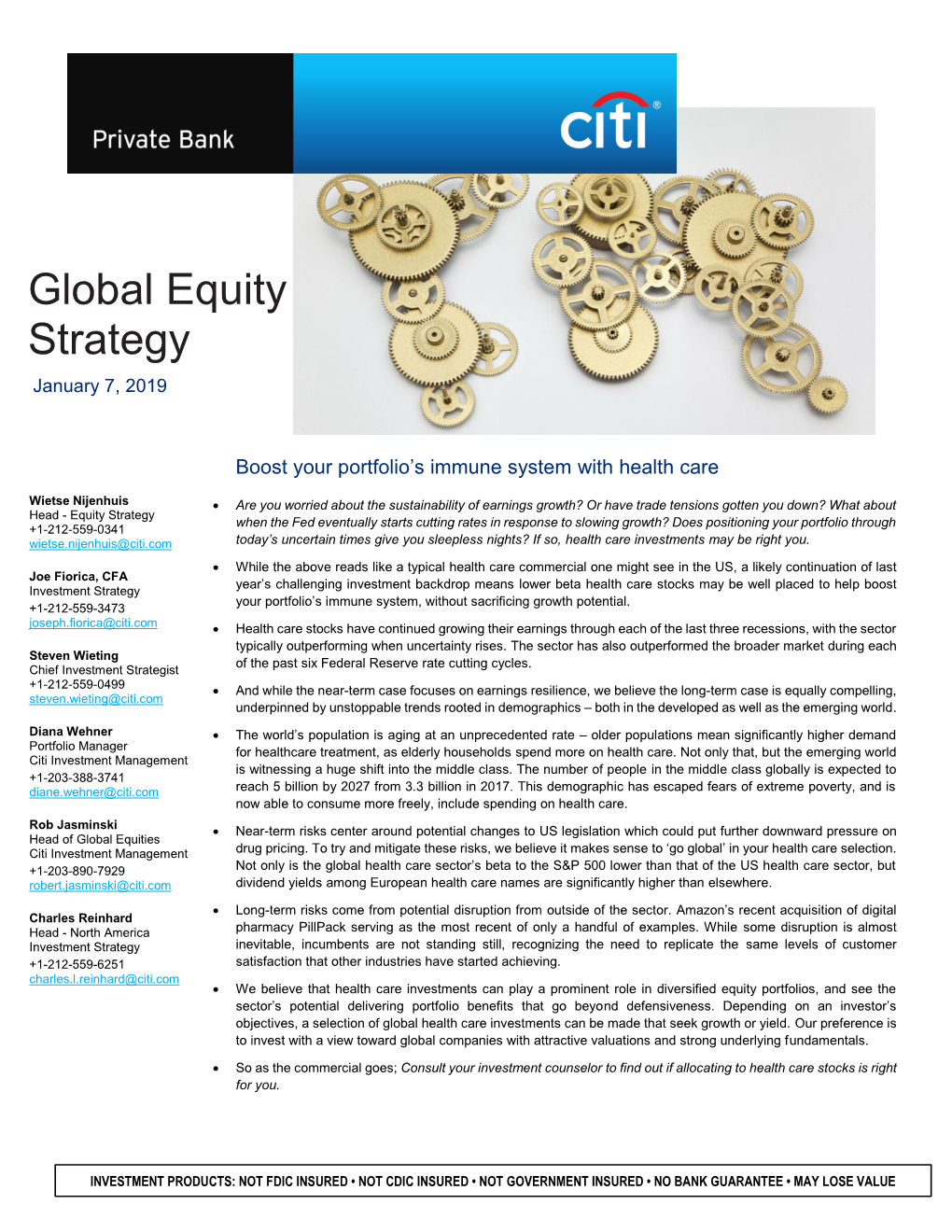 Global Equity Strategy January 7, 2019