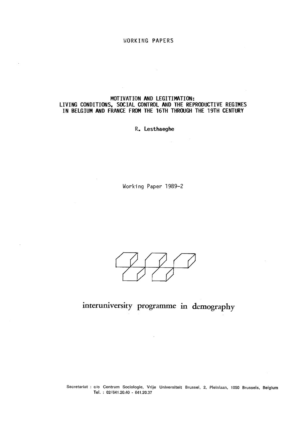 Interuniversity Programme in Demography