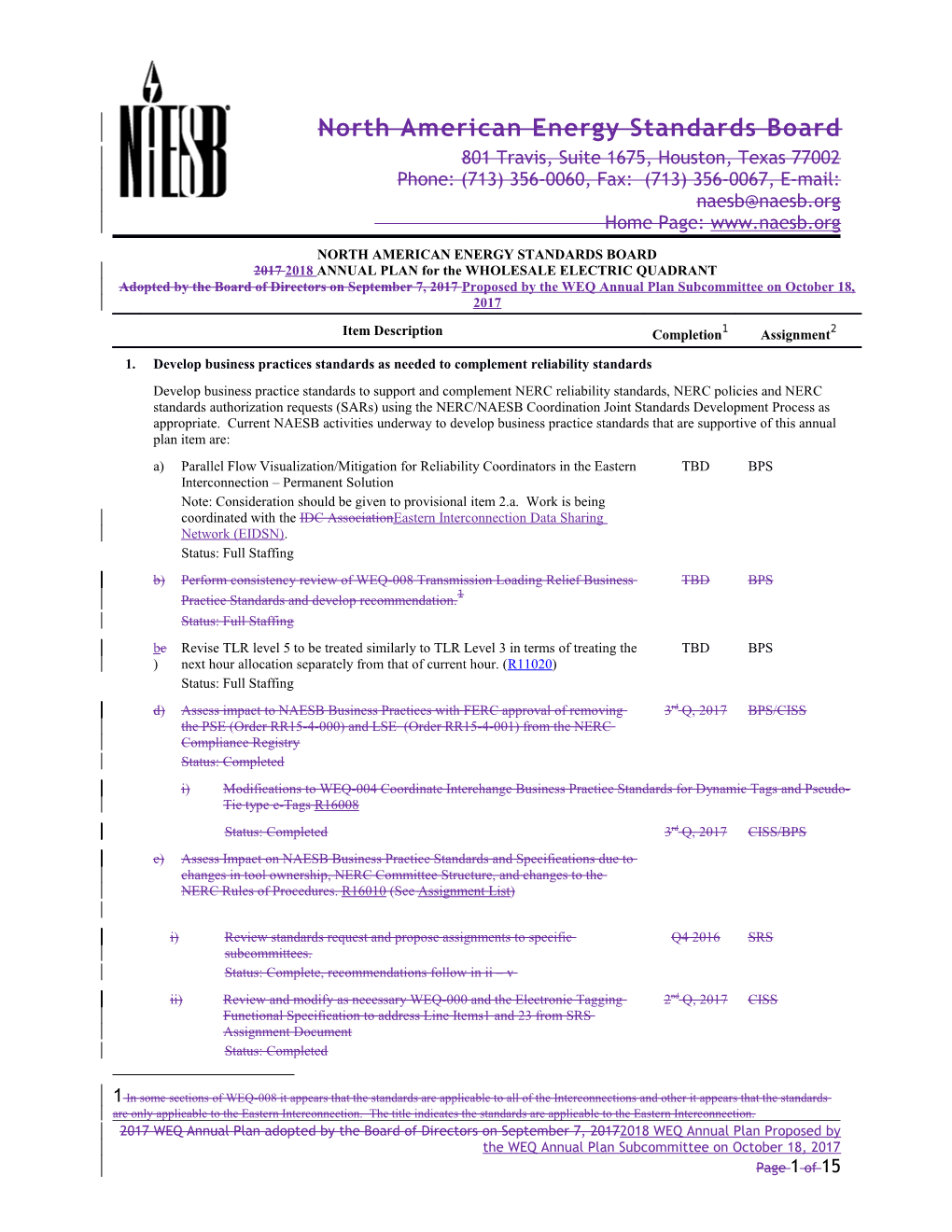 North American Energy Standards Board s17