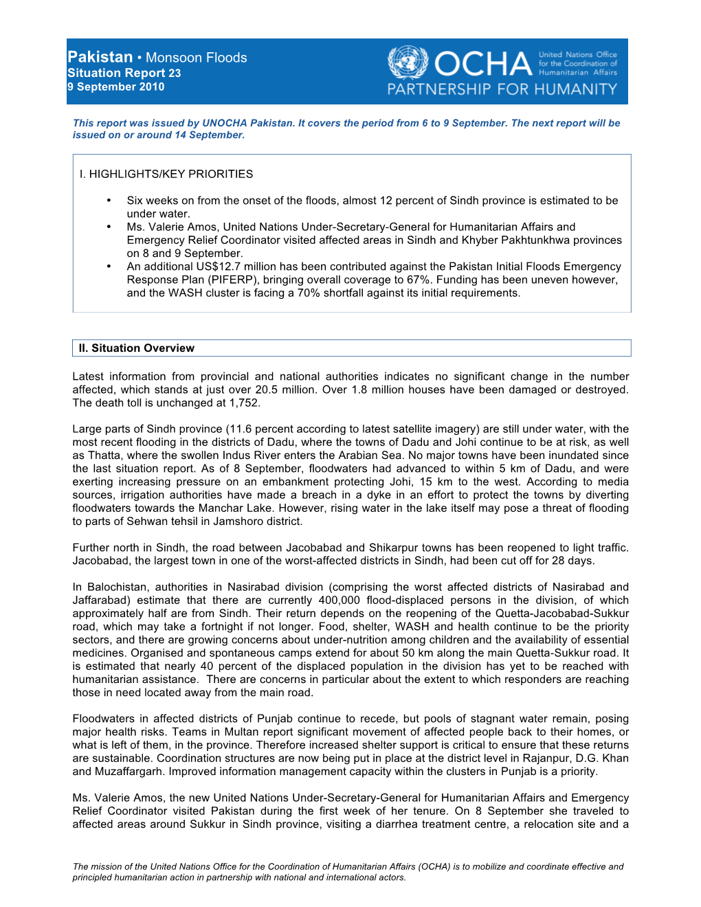 Pakistan Floods OCHA Sitrep 23