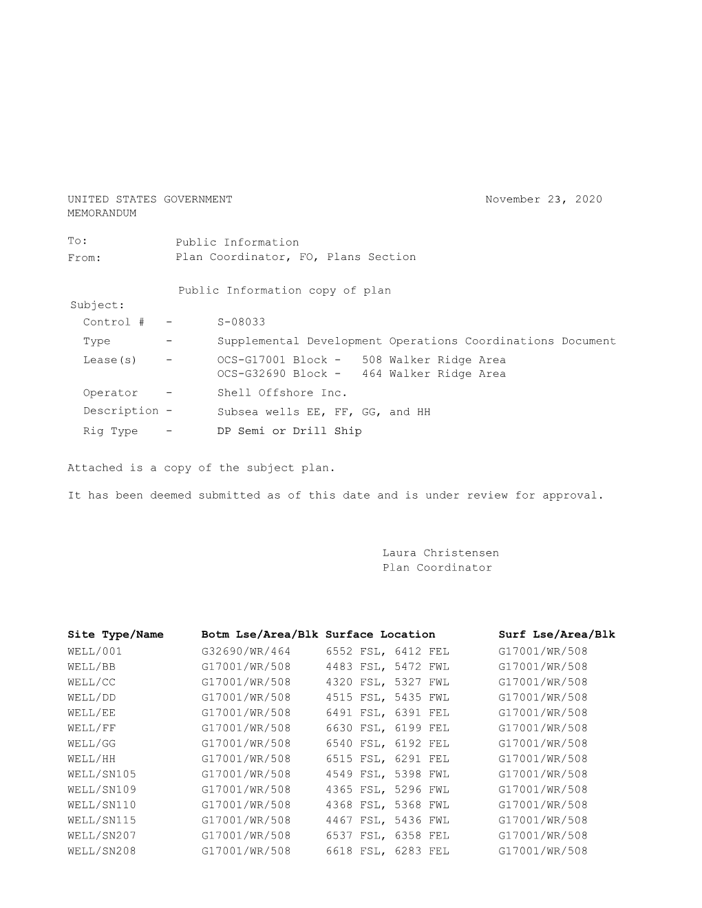 Public Information Plan Coordinator, FO, Plans Section Public