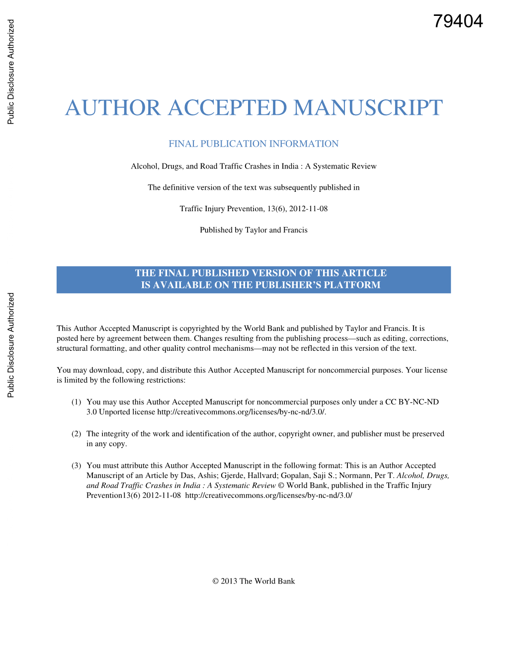 Author Accepted Manuscript