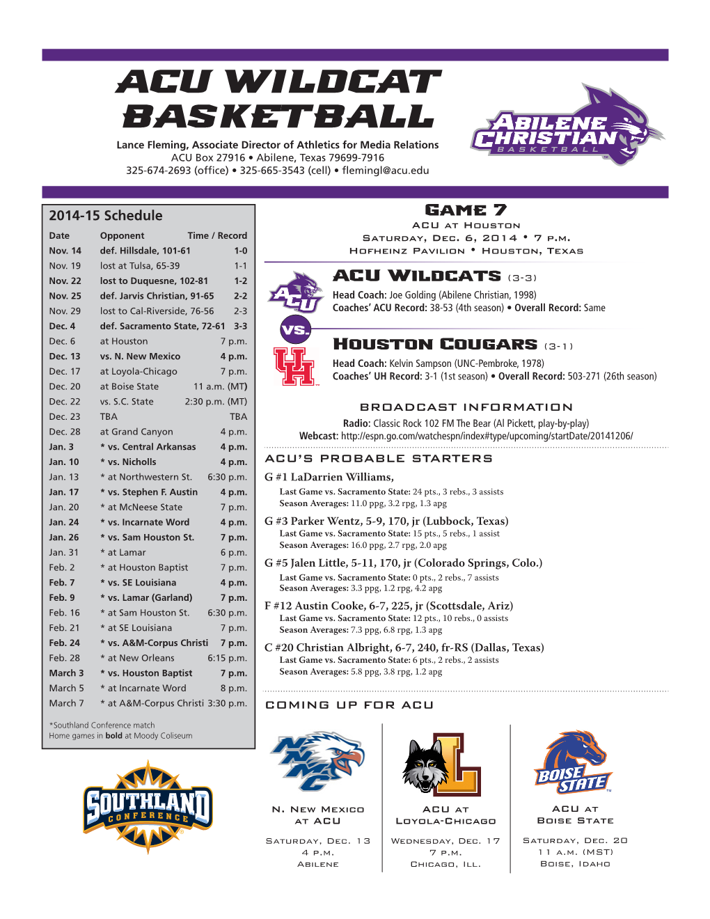 Acu Wildcat Basketball